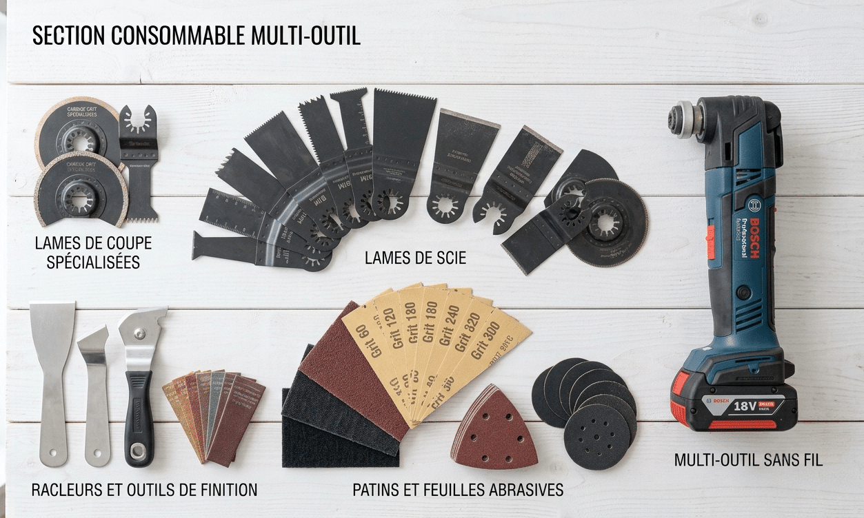 Sélection de lames pour outil multifonction