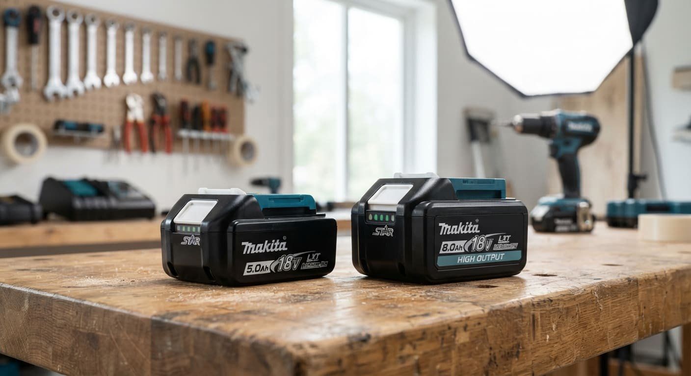 Comparatif des batteries Makita 4Ah, 5Ah et 6Ah